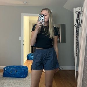 Dark Grey Side Ties Running Shorts